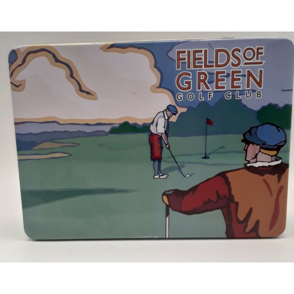 Fields of Green Golf Club Tin Gift Set ~ Tees/Marker/Spike Cleaner/Bag Tag/Towel